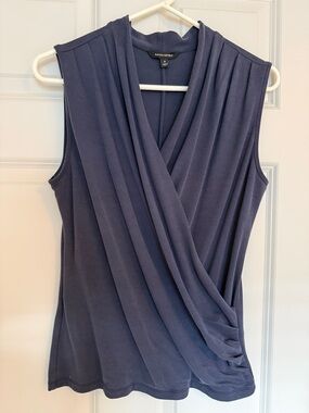 Banana Republic Navy Wrap-Style Sleeveless Tank Top